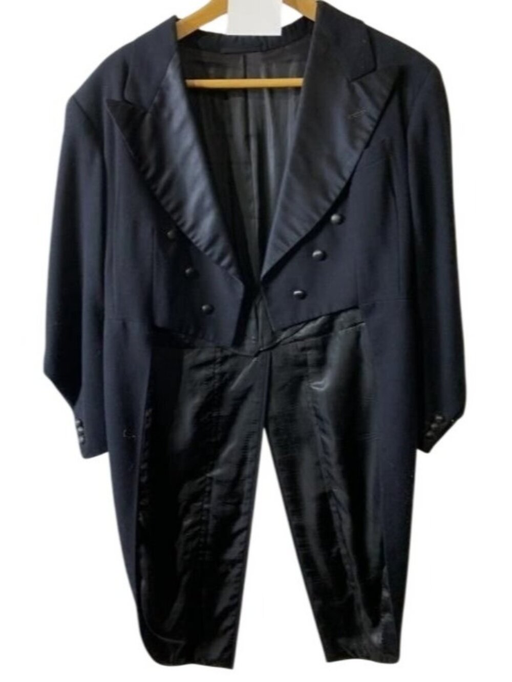 Richman Brothers Tuxedo Jacket With Tails & satin wing collar White & Black Tie